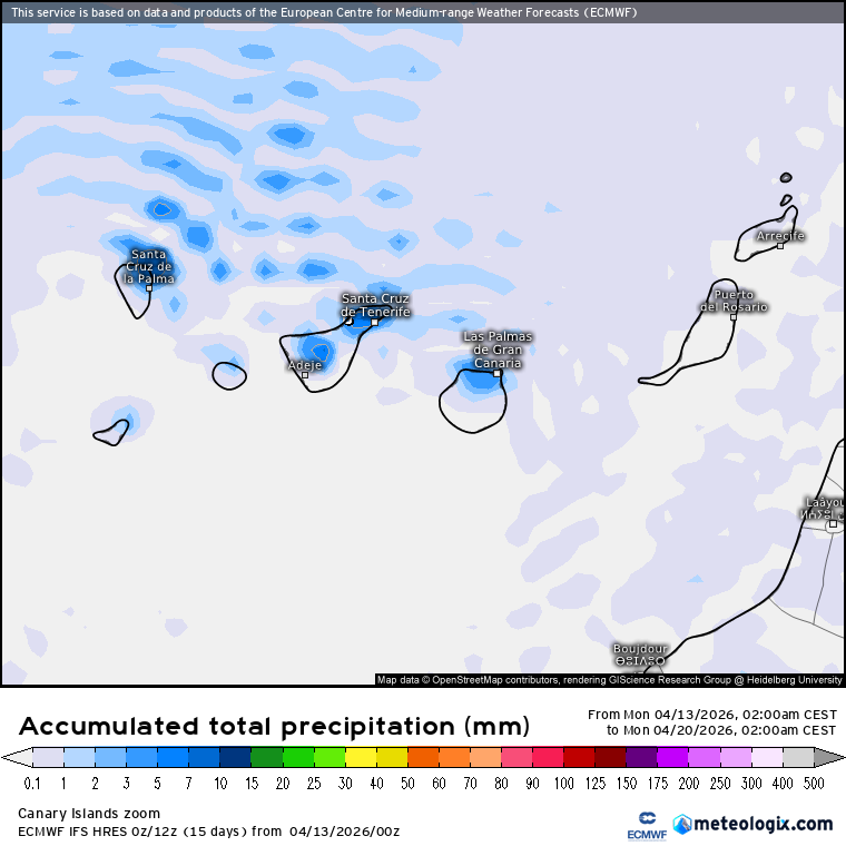 ECMWF lluvias Canarias
