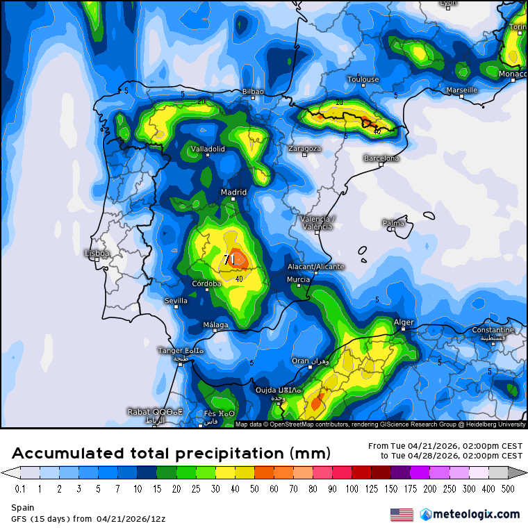 GFS lluvias 