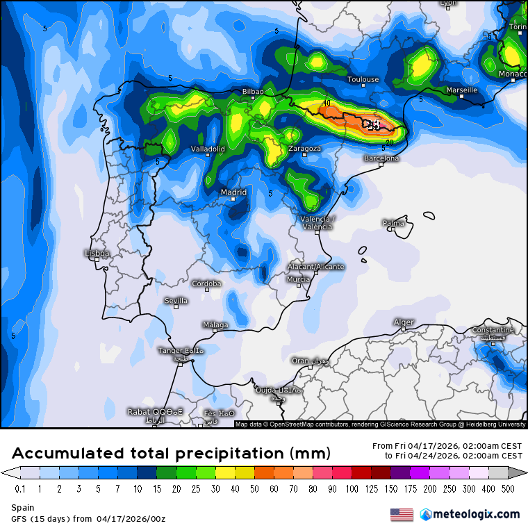 GFS lluvias 