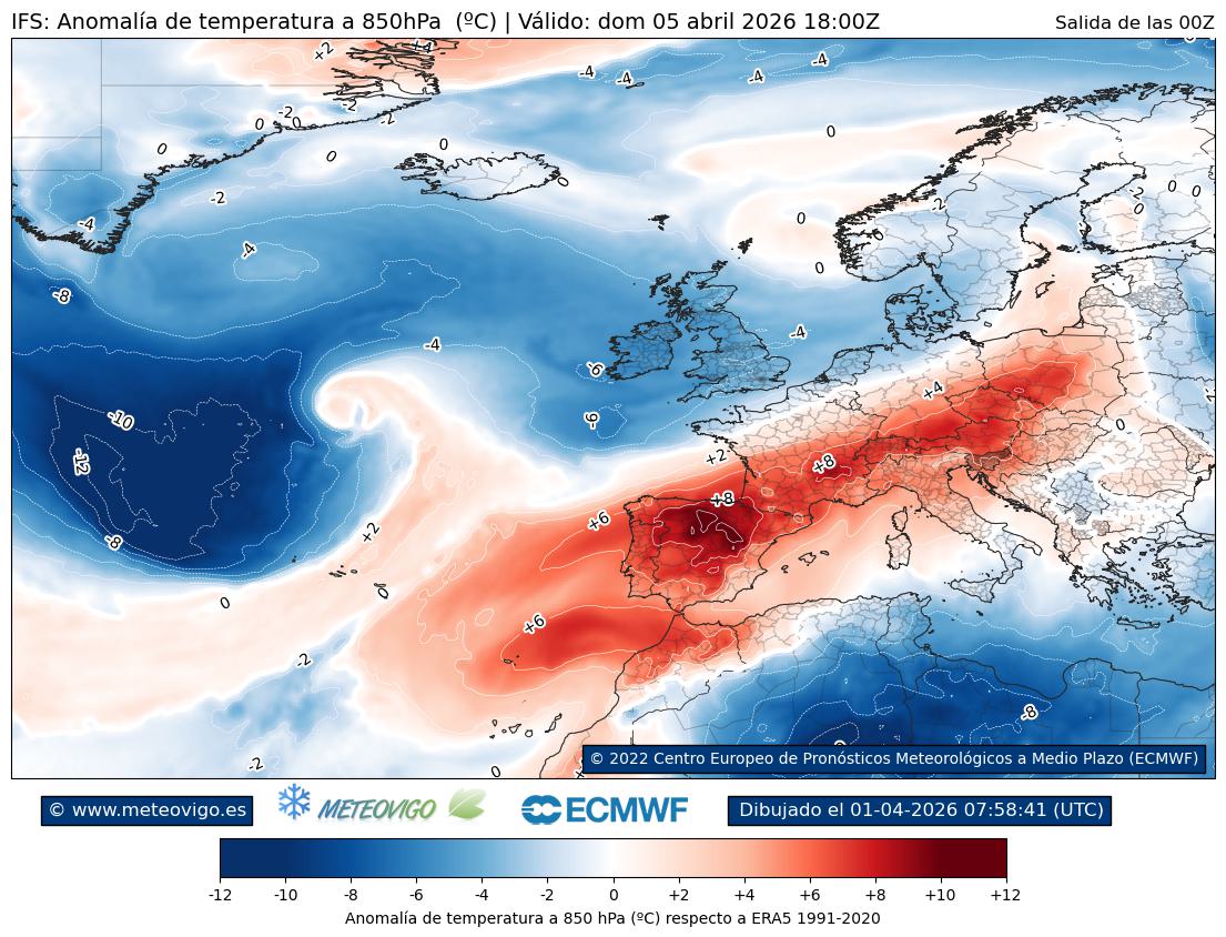 Mapa de anonalias t&eacute;rmicas 