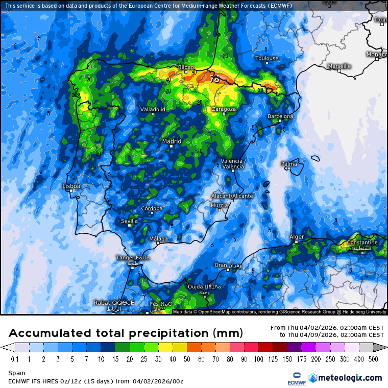 ECMWF lluvias 