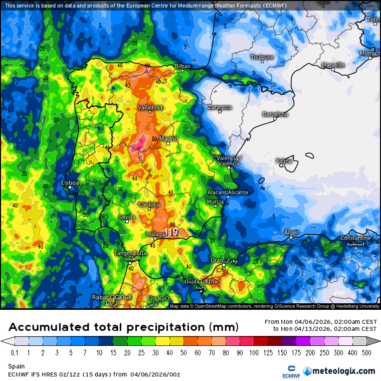 ECMWF lluvias 