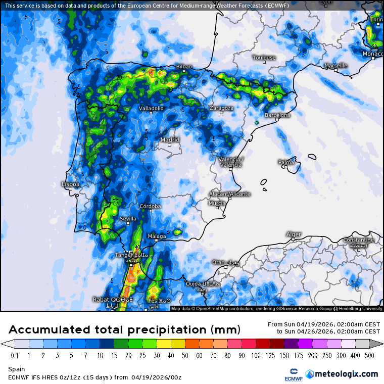 ECMWF lluvias 