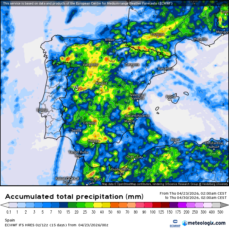 ECMWF lluvias 