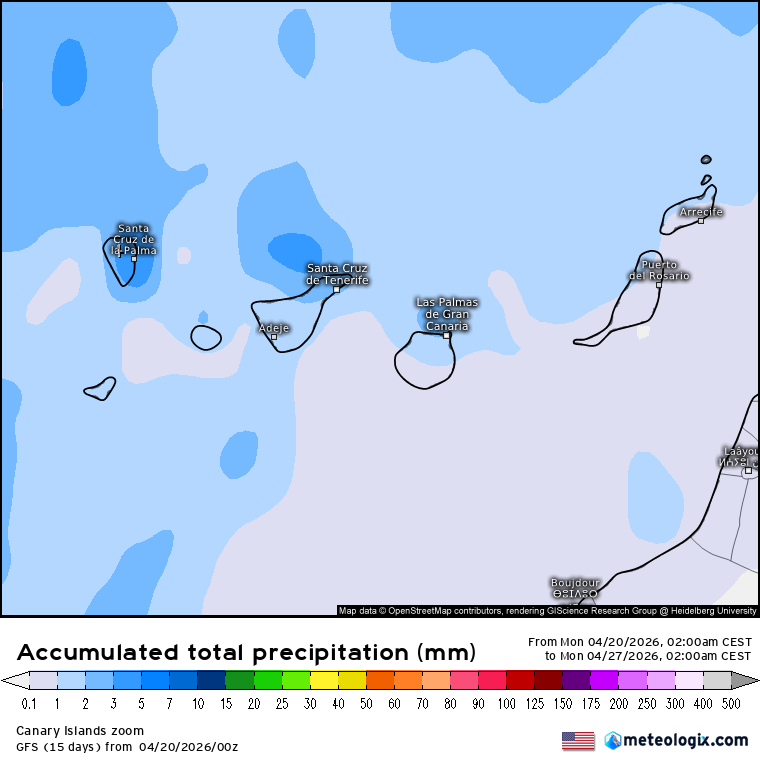 GFS lluvias Canarias 