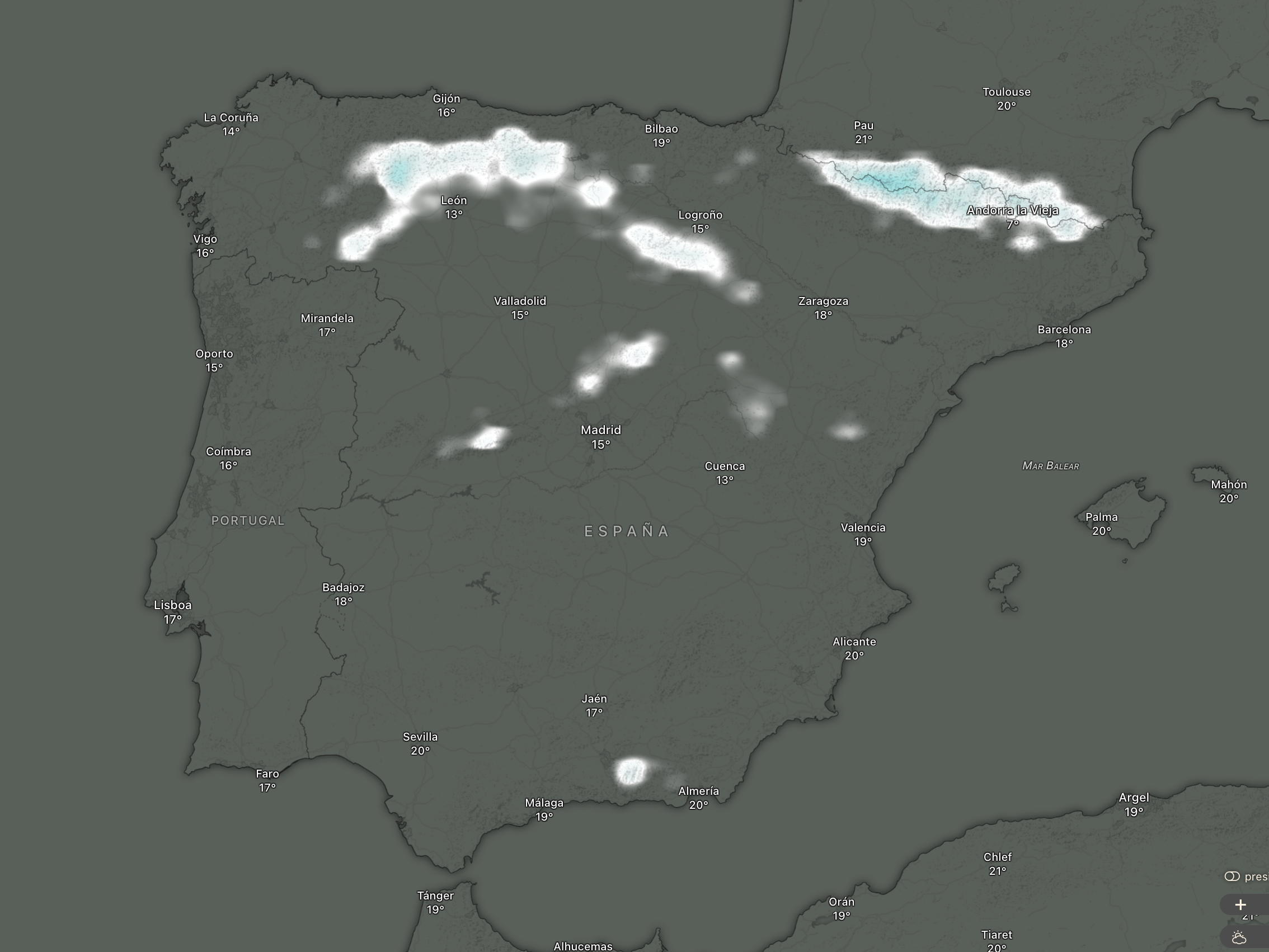 Mapa de nieve nueva 