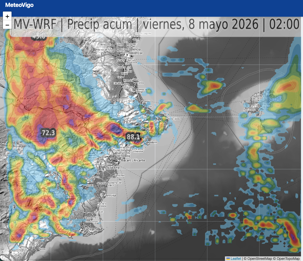 Lluvias acunuladas