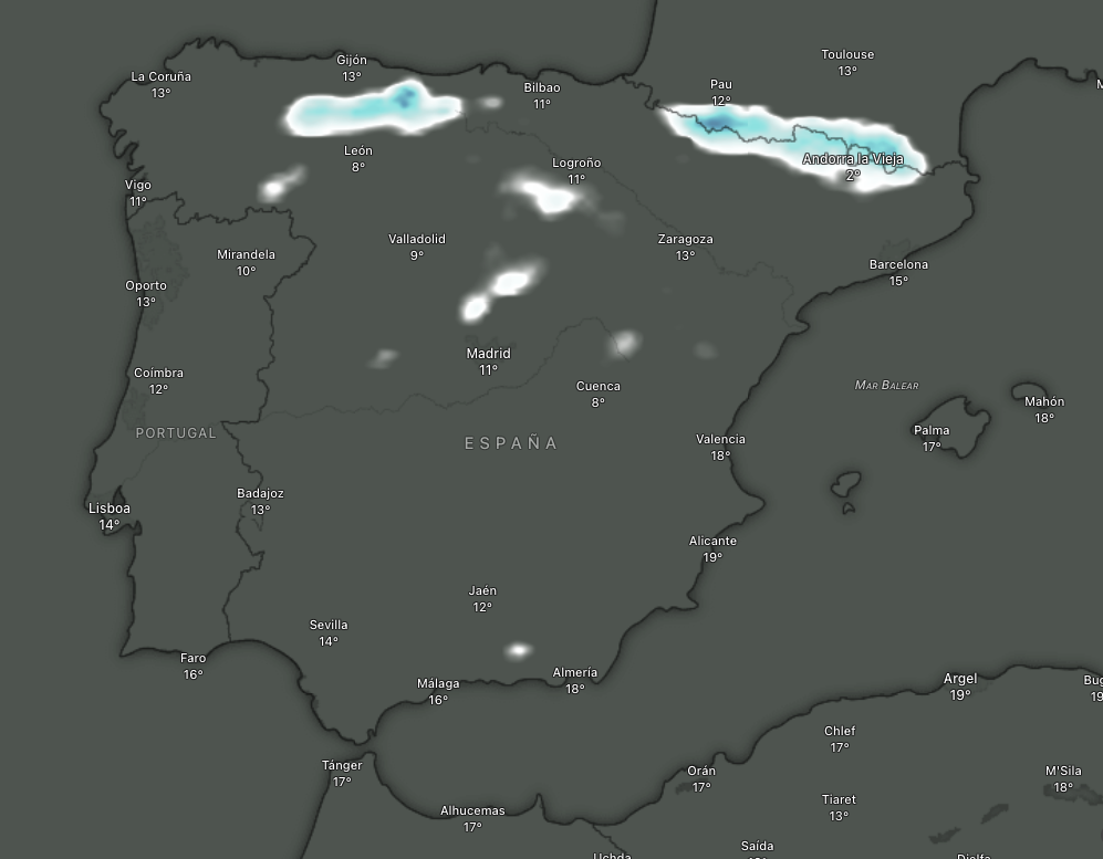 Mapa de nieve