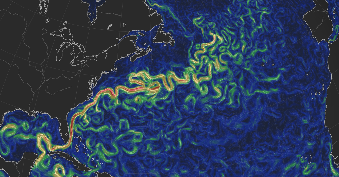 Mapa corriente del Golfo