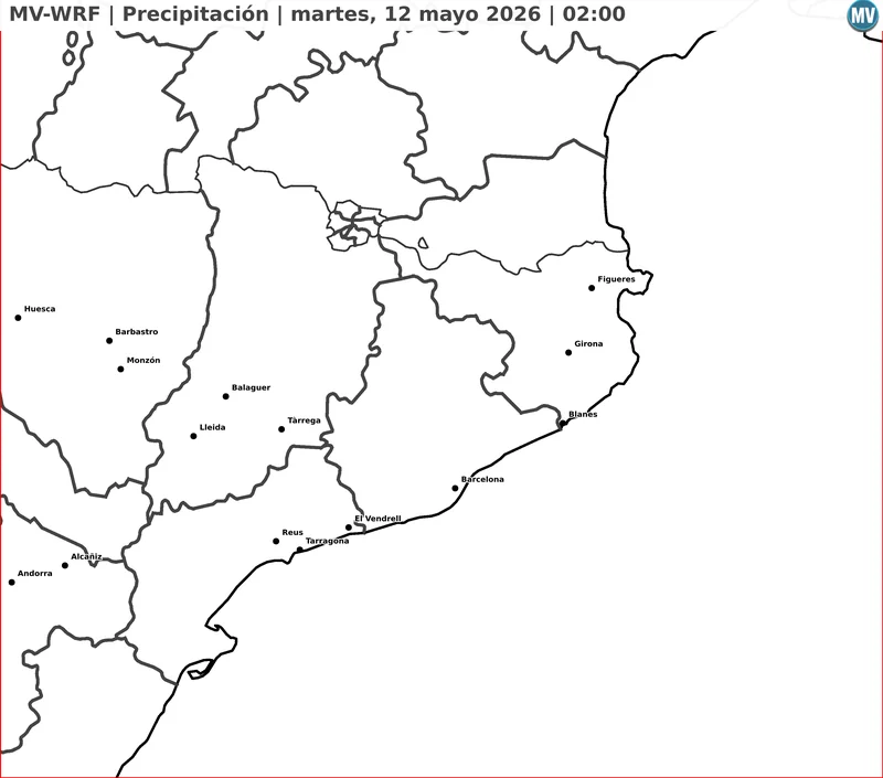 Lluvias Catalu&ntilde;a MV-WRF
