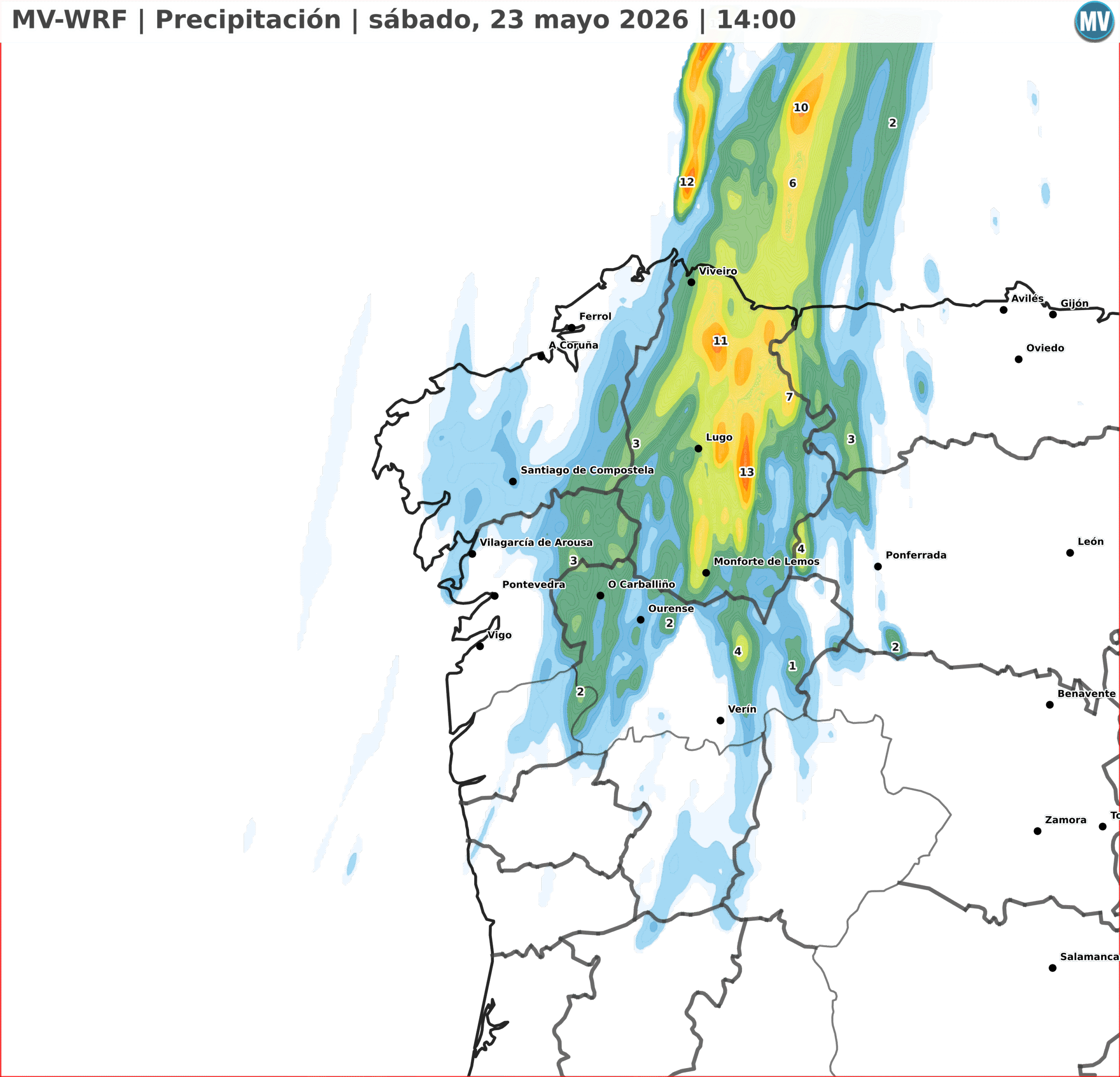 Lluvias MV-WRF