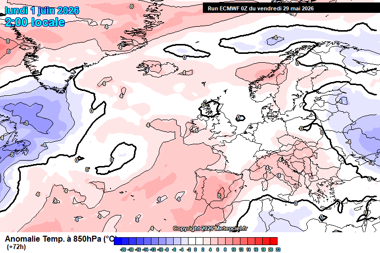 ECMWF anomalías térmicas