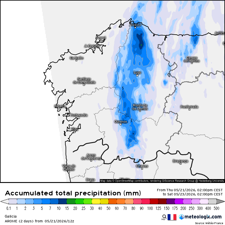 AROME lluvias 