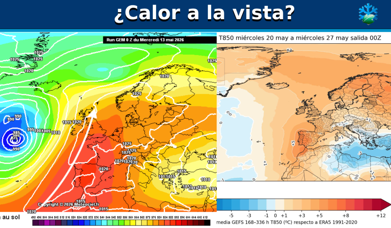 Mapa del tiempo, calor
