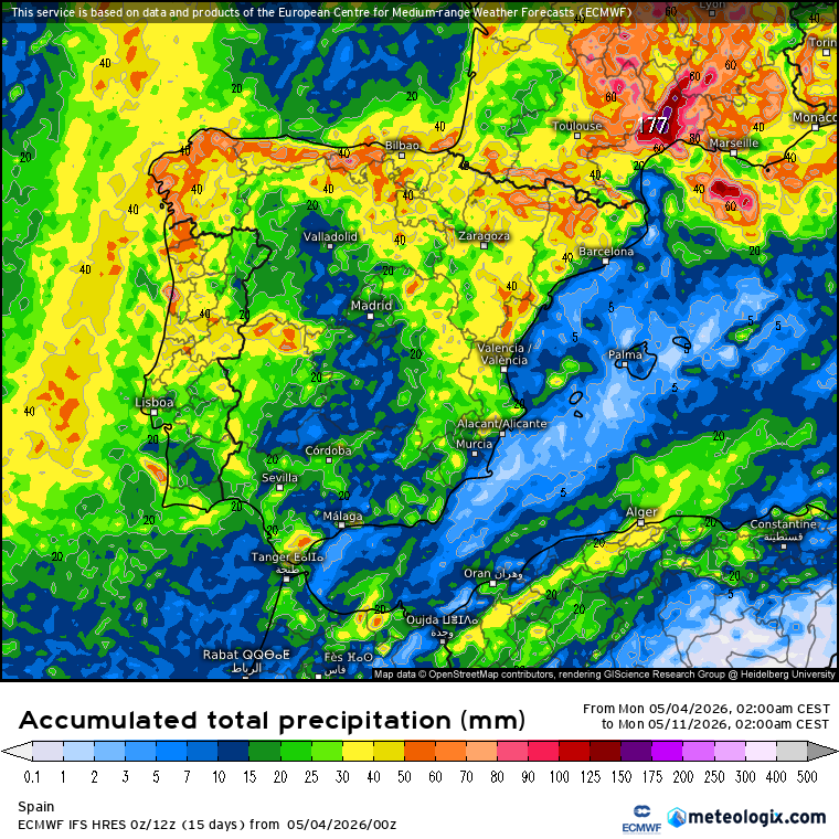 ECMWF lluvias 