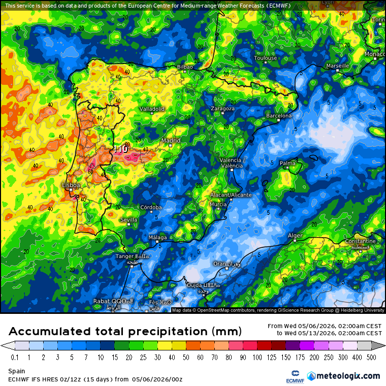 ECMWF lluvias 