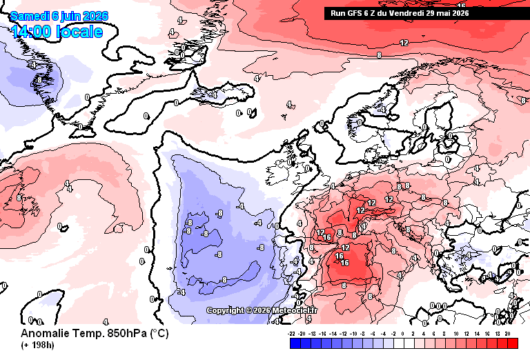 GFS anomalías térmicas