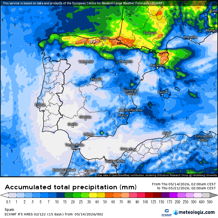 ECMWF lluvias 