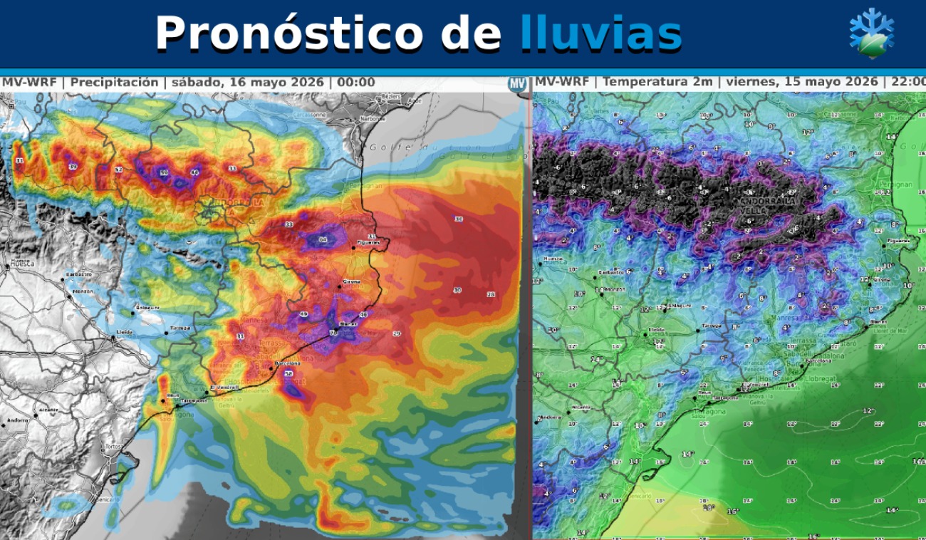 Lluvias mapas Cataluña