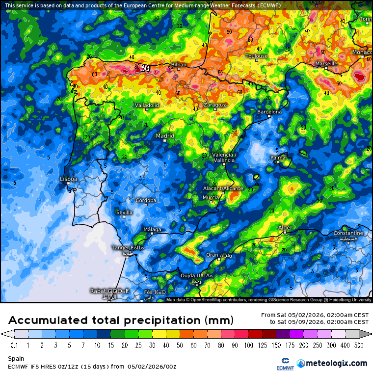 ECMWF lluvias 