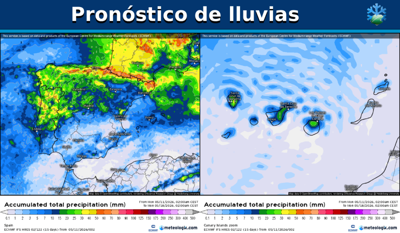Mapas de lluvias