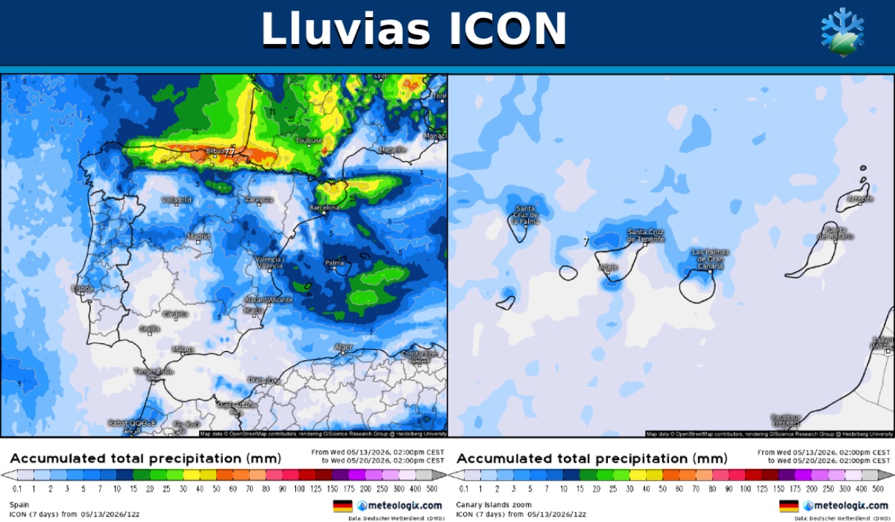 Mapas de lluvias