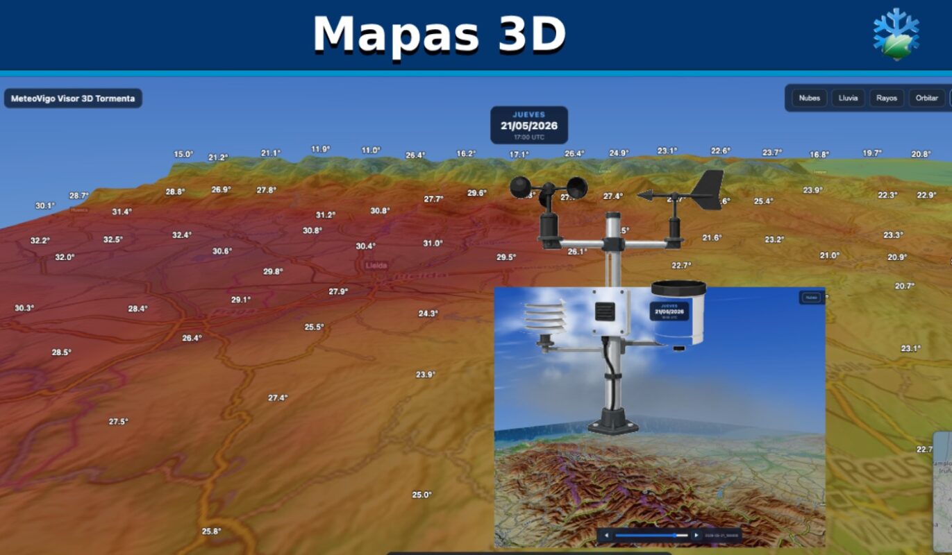 Mapas en 3D, meteorológicos