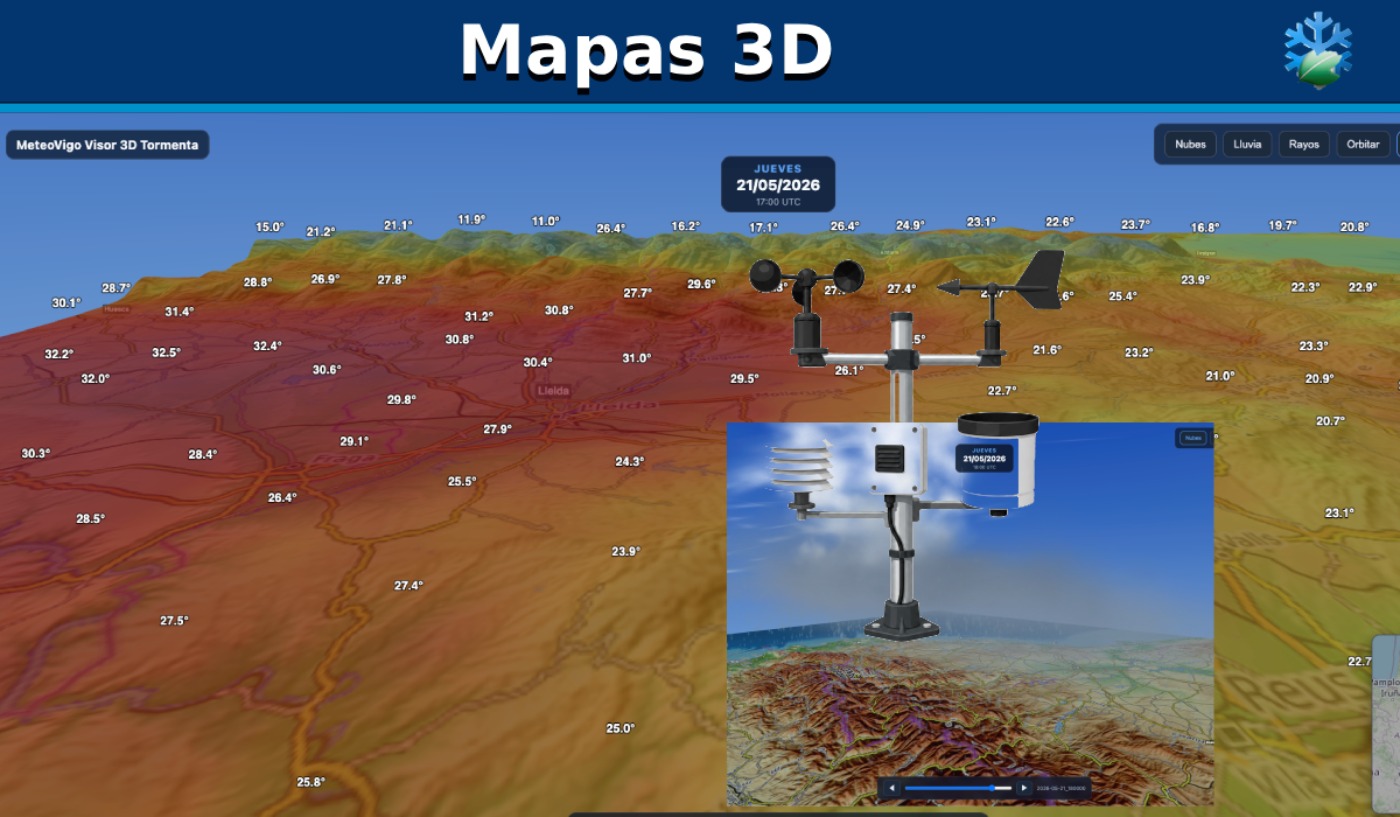 Mapas en 3D, meteorológicos