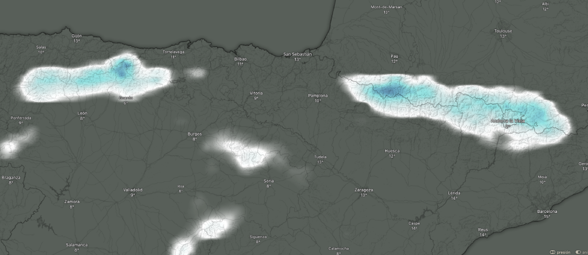 Mapa de nieve
