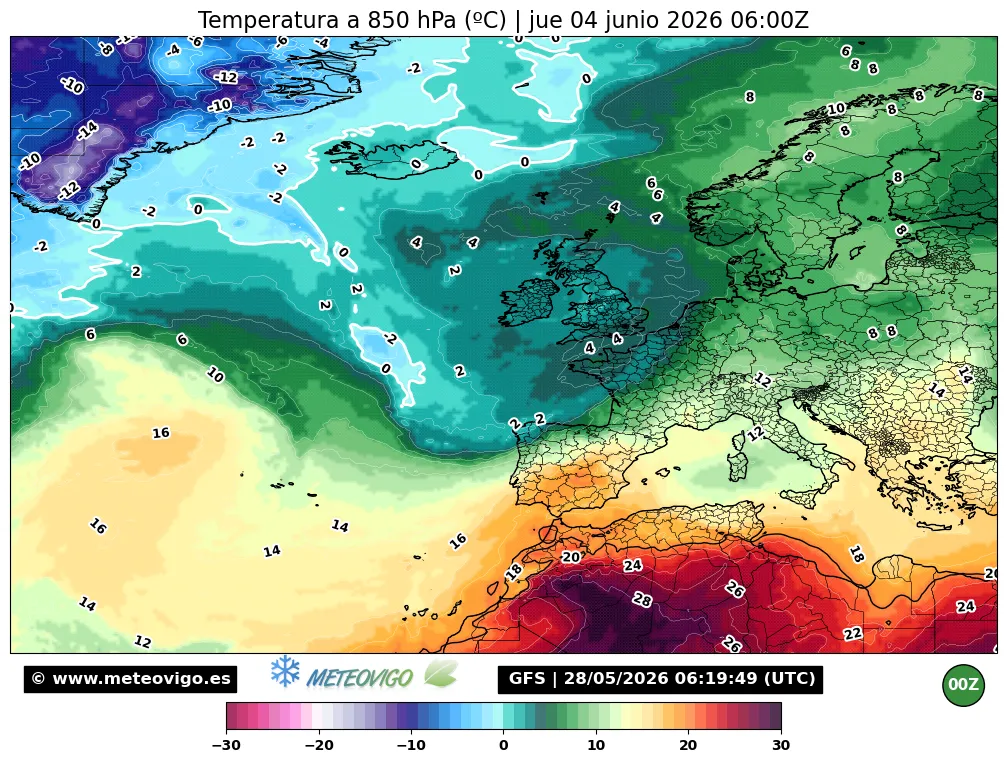 Temperatura 850 hPa