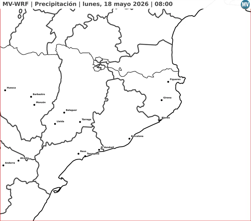 Lluvias Catalu&ntilde;a MV-WRF