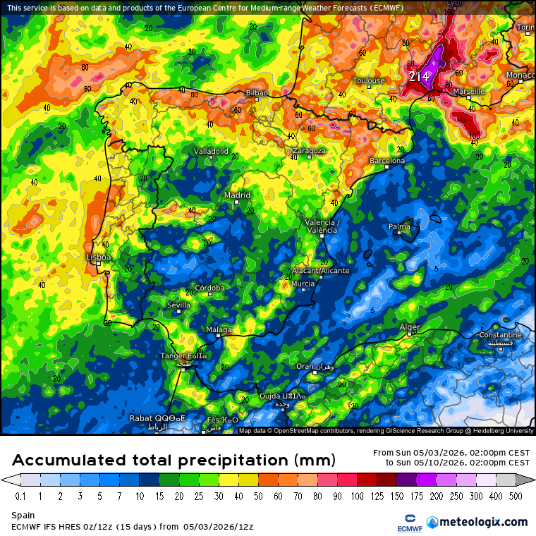 ECMWF lluvias 