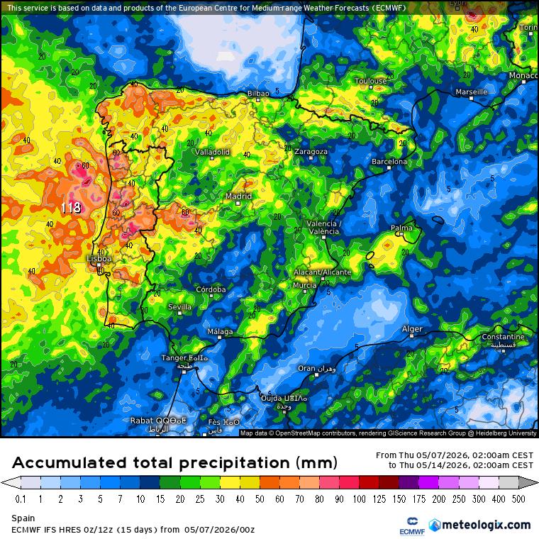 ECMWF lluvias 