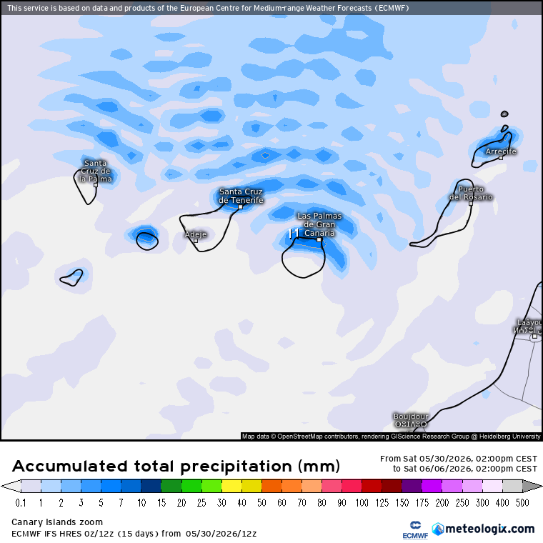 ECMWF lluvias Canarias 