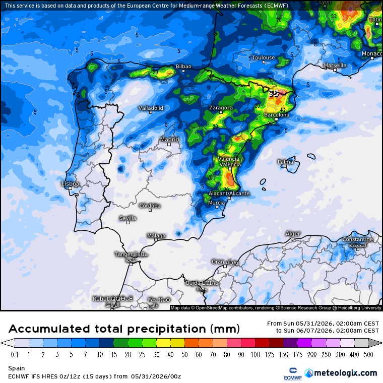 ECMWF lluvias 