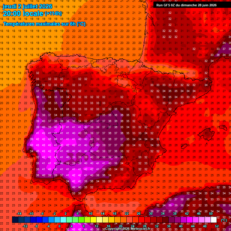 Mapa de temperaturas