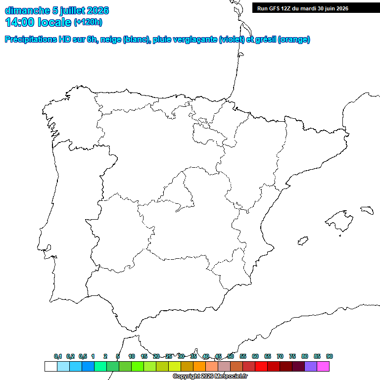 GFS, lluvias