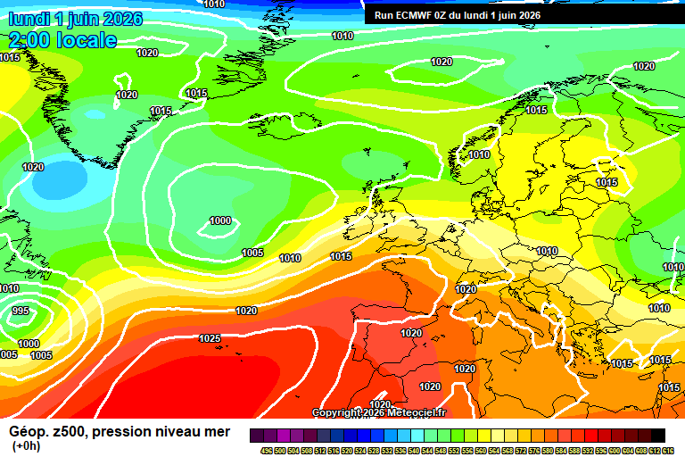 ECMWF geopotencial