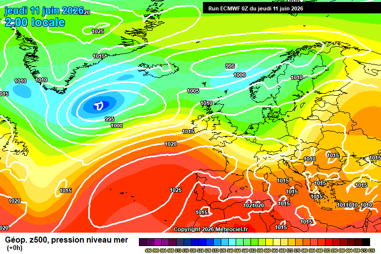 ECMWF geopotencial