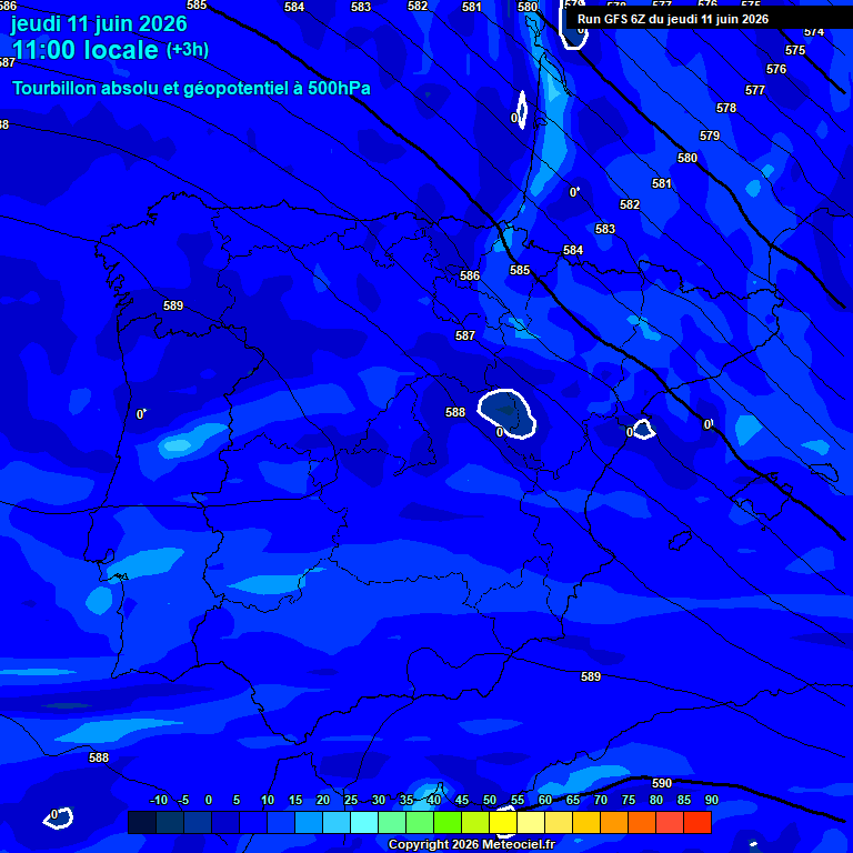 GFS vorticidad absoluta