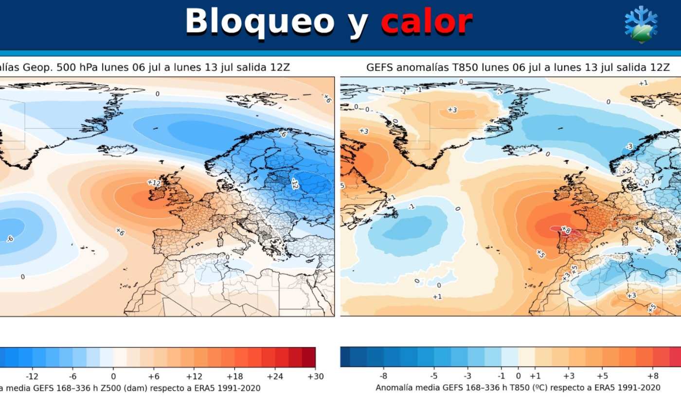 Bloquea atmosférico y calor