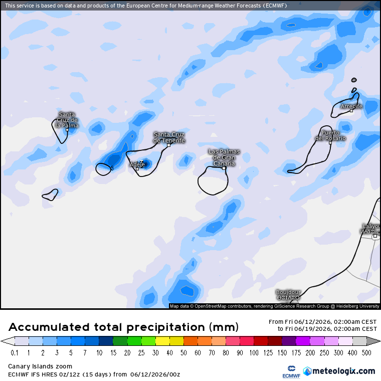 ECMWF lluvias Canarias