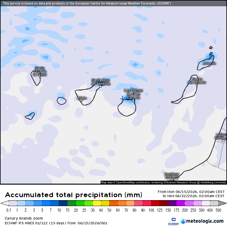 Mapas lluvias Canarias