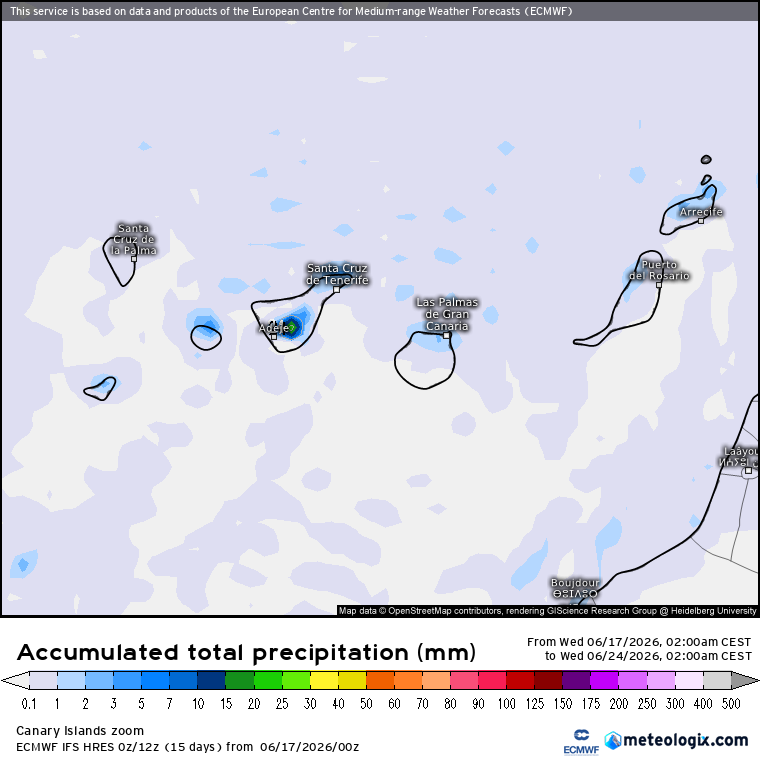 ECMWF lluvias Canarias