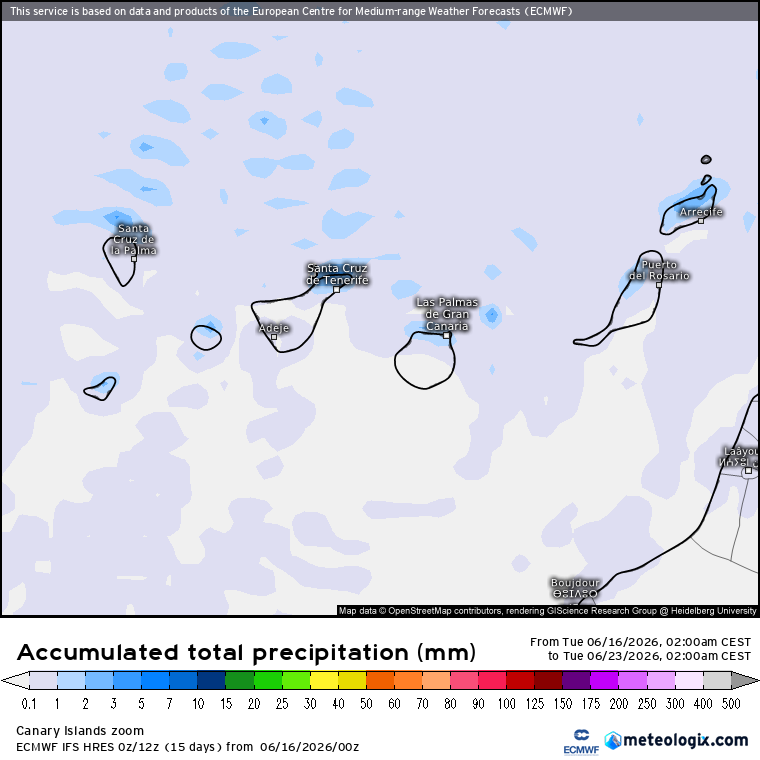 ECMWF lluvias Canarias 