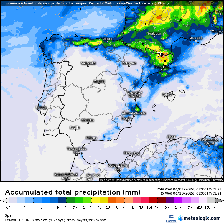 ECMWF lluvias 