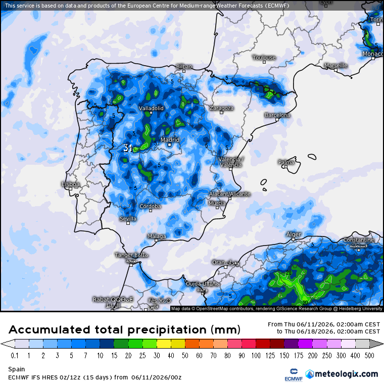 ECMWF lluvias 