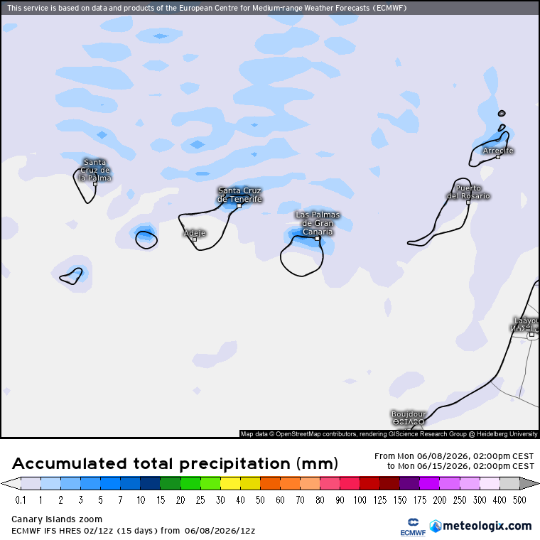 ECMWF lluvias Canarias