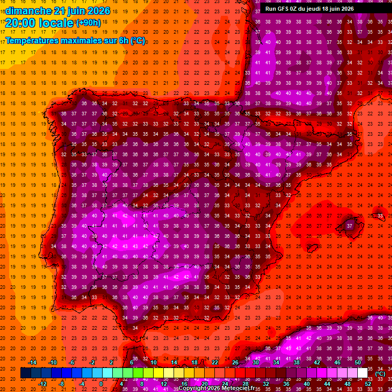 Ola de calor modelo GFS
