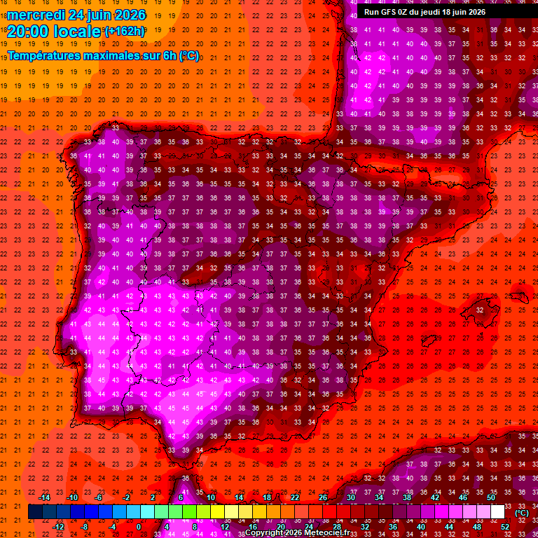 Ola de calor modelo GFS
